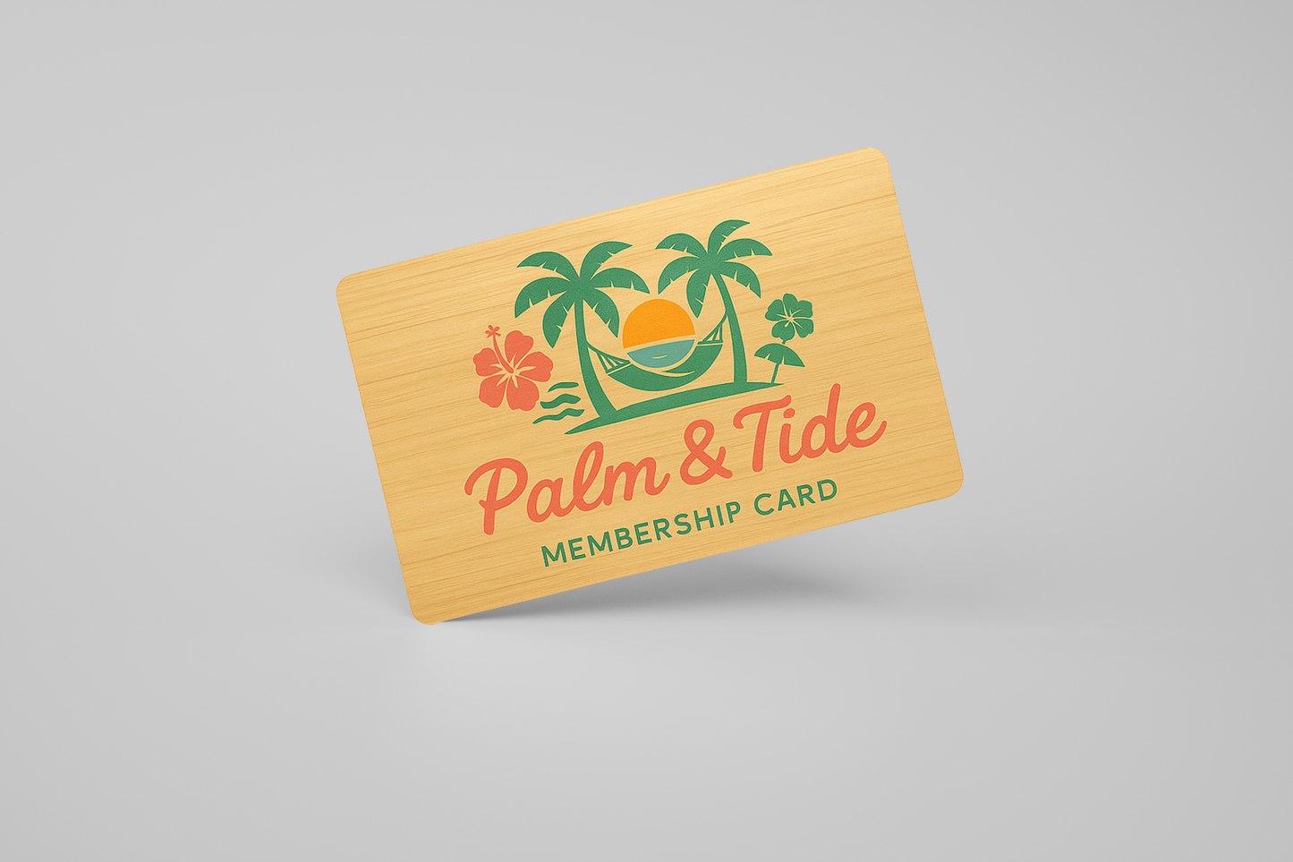 Une photo d'une carte en bois avec RFID et impression en couleurs