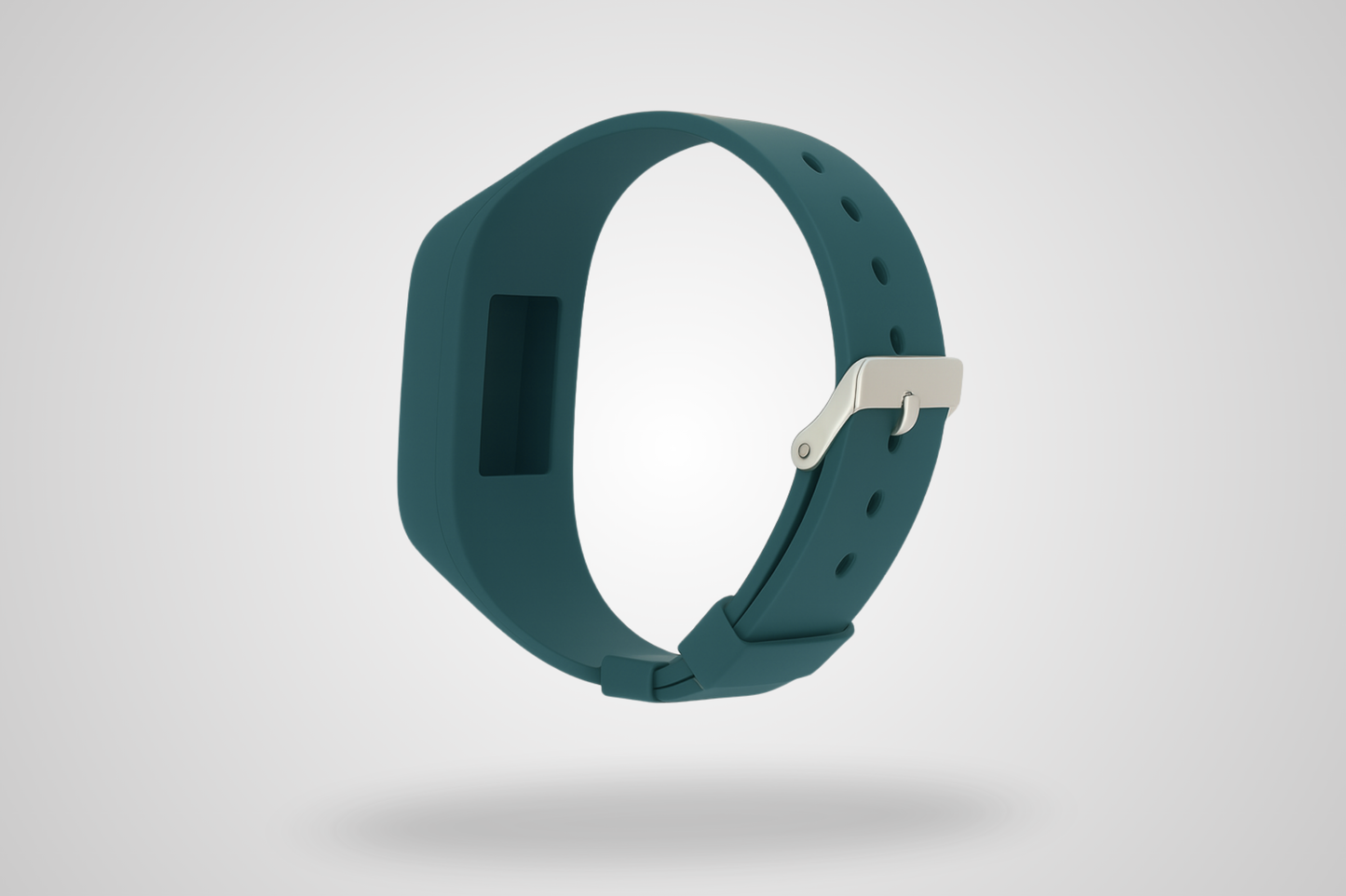 Une photo d'un bracelet en silicone compatible avec Axivity