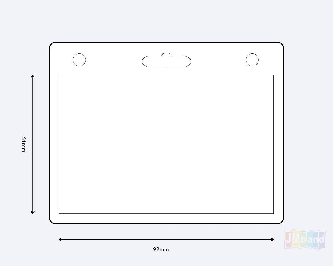 Poche de carte transparent en stock de JM Band®. Achetez des accessoires en 92 x 61 couché ici.