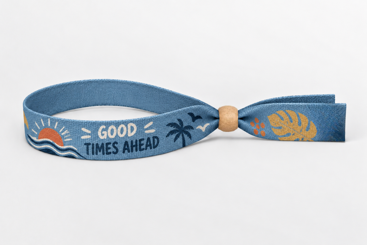 Bracelet en coton avec impression en couleur