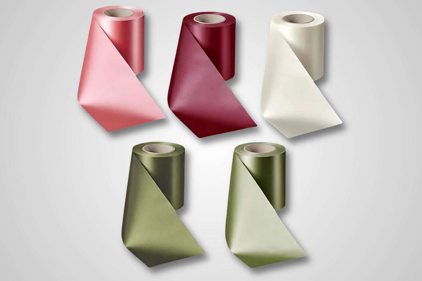 Bedrucktes ECO-Blumenstraußband aus Satin