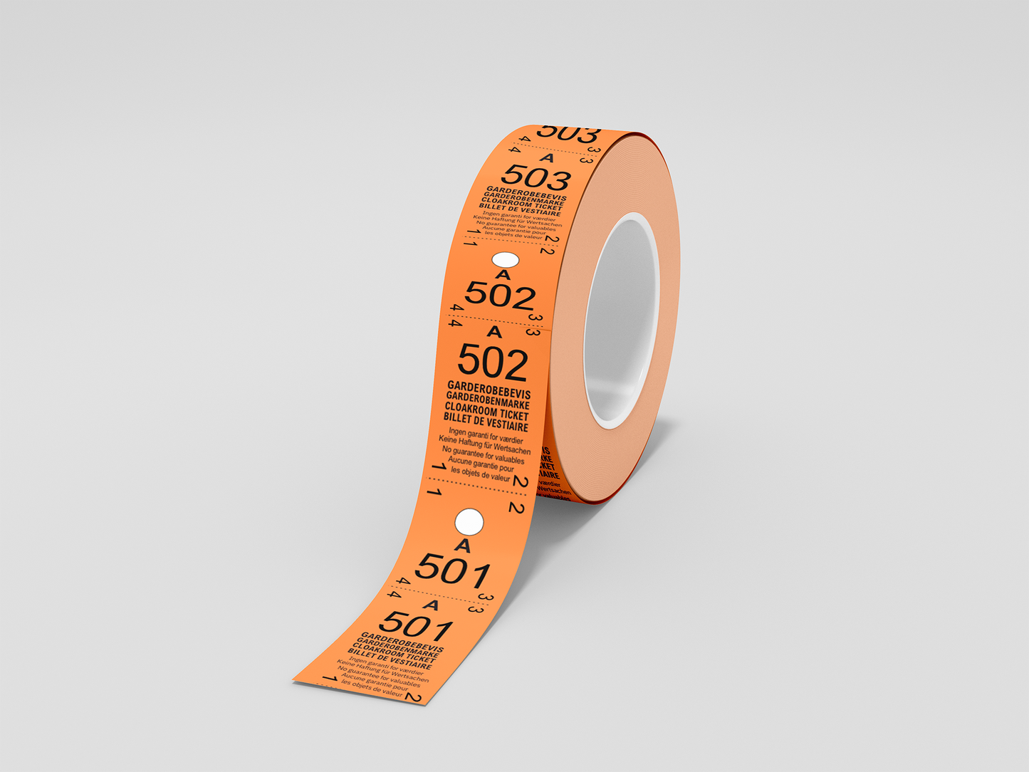 Tickets vestiaire 2-parties (500pcs) de JM Band®. Achetez des billets en Rose ici.