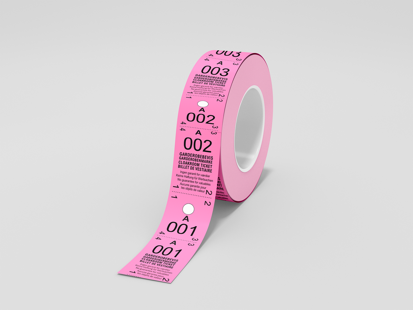 Tickets vestiaire 2-parties (500pcs) de JM Band®. Achetez des billets en Rouge ici.
