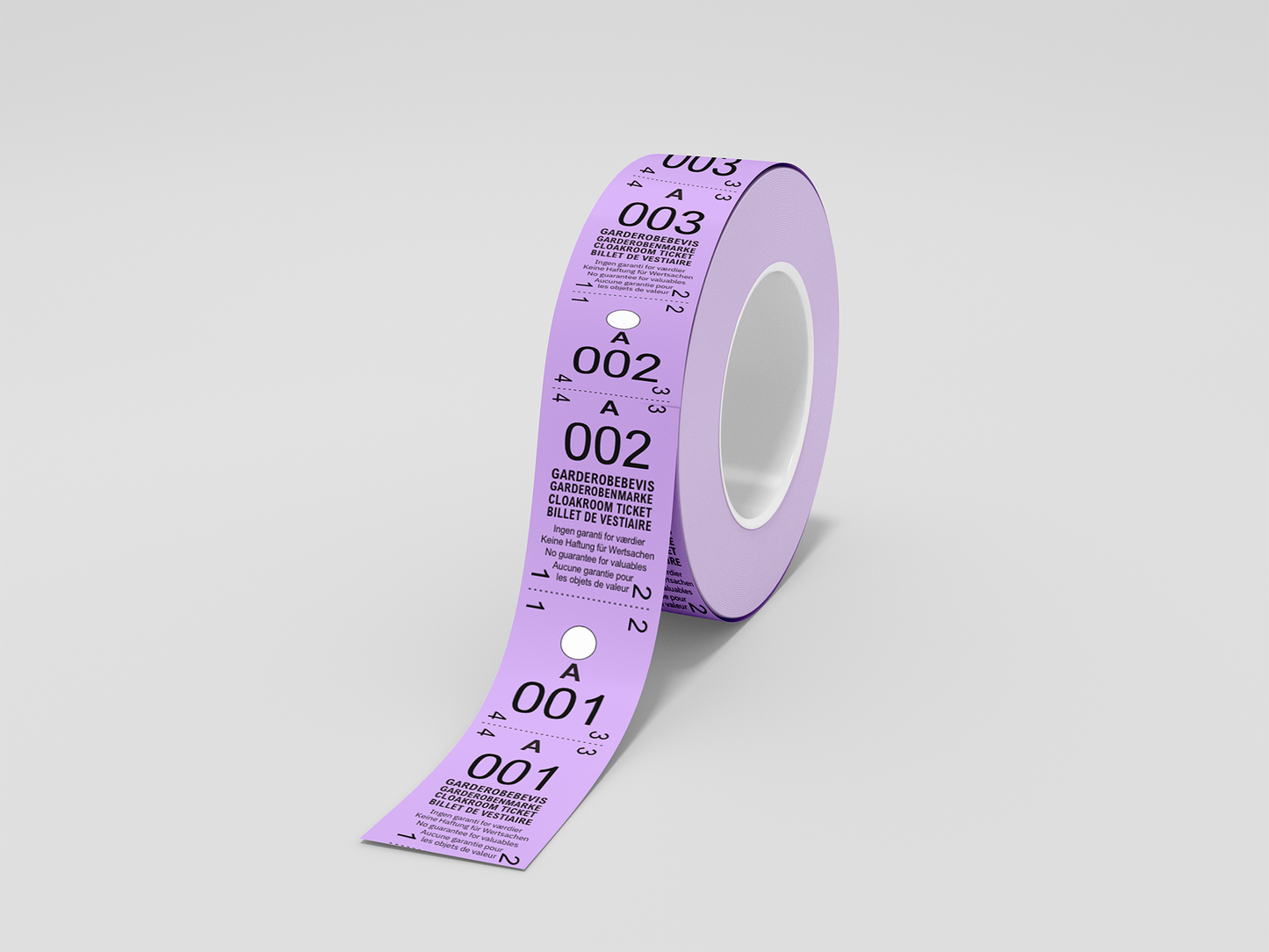Tickets vestiaire 2-parties (500pcs) de JM Band®. Achetez des billets en Rouge ici.