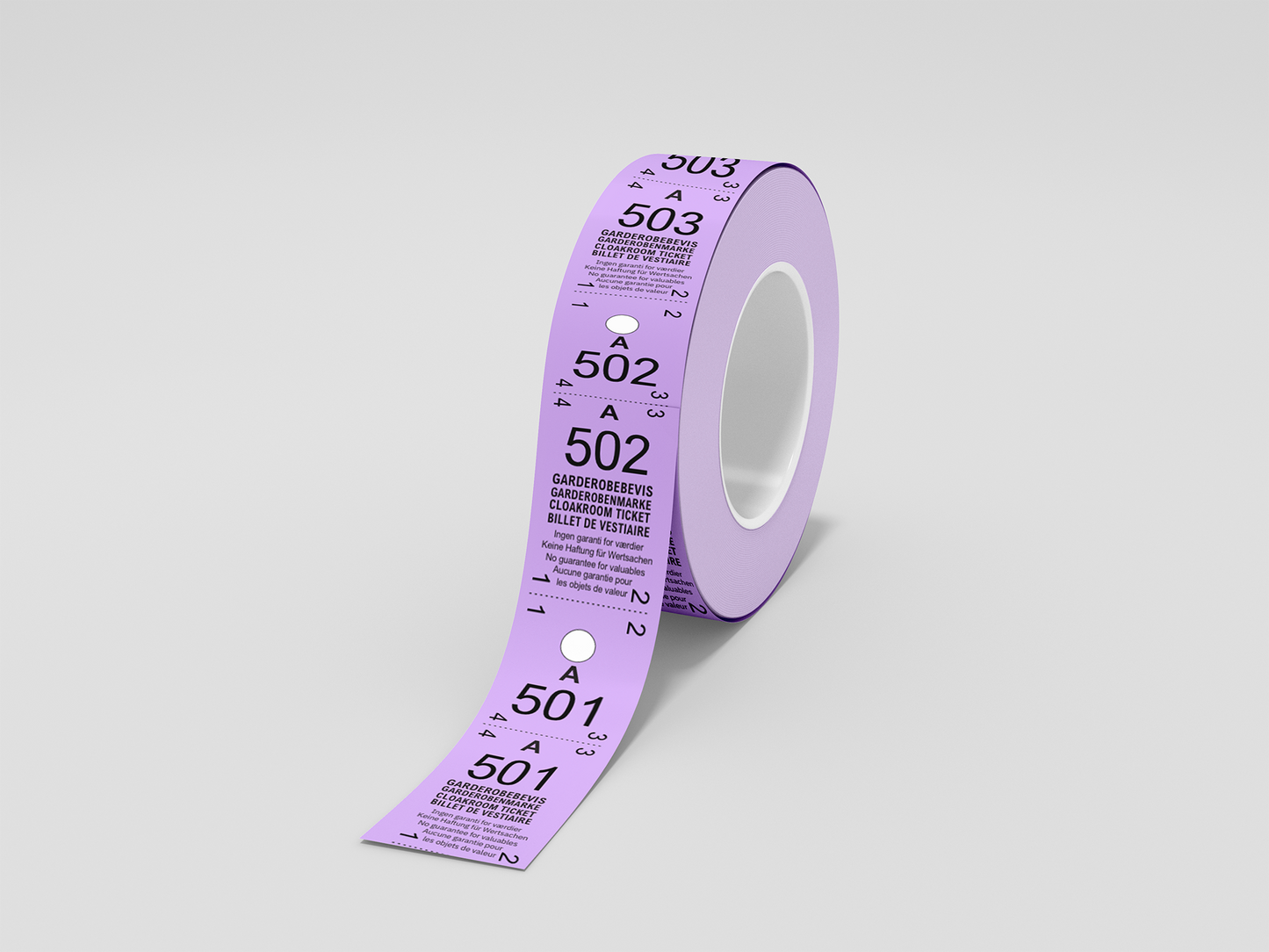 Tickets vestiaire 2-parties (500pcs) de JM Band®. Achetez des billets en Vert ici.