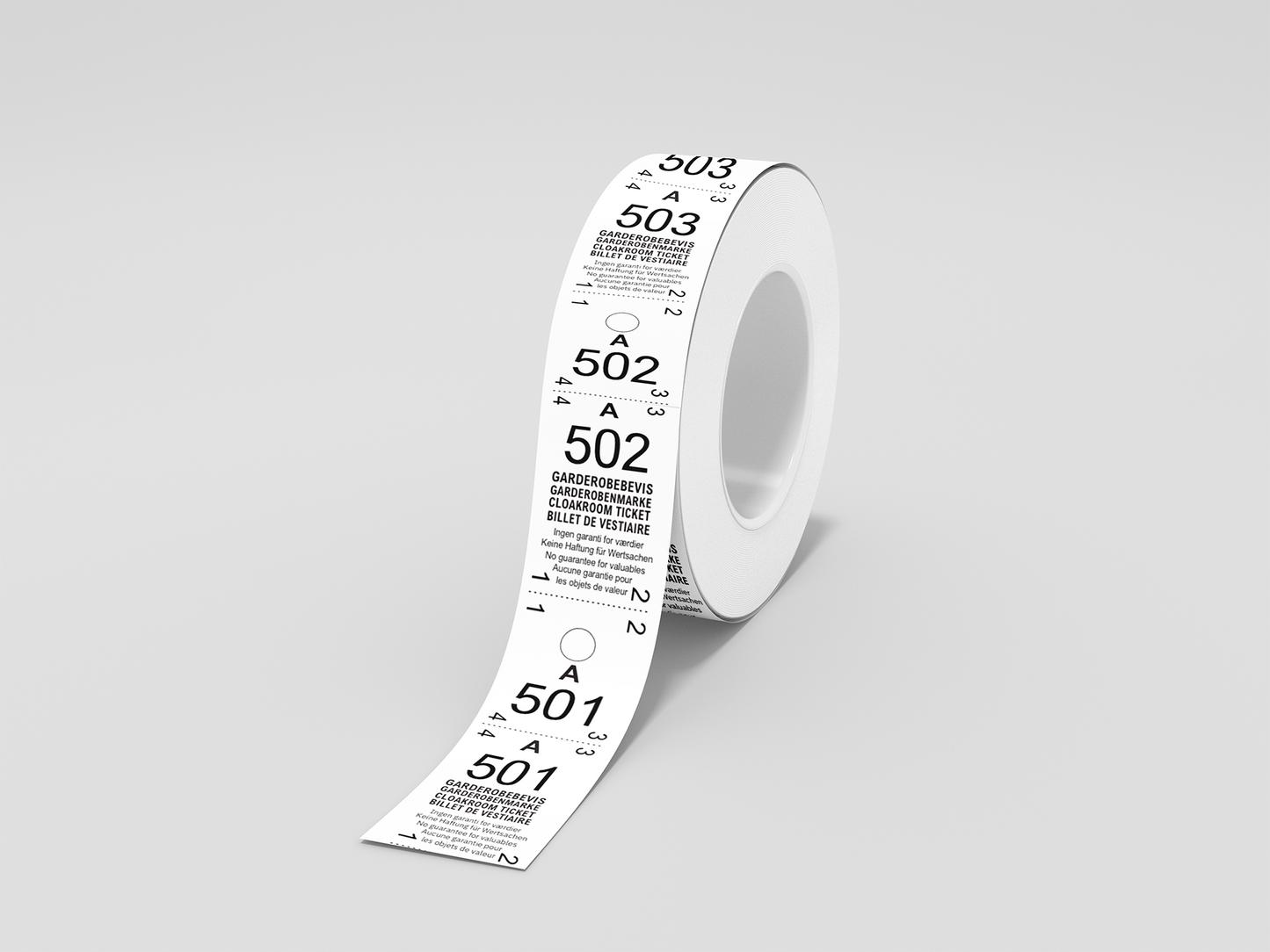 Tickets vestiaire 2-parties (500pcs) de JM Band®. Achetez des billets en Violet ici.