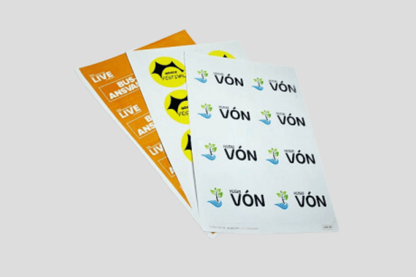 Autocollants A4 Fiche avec imprimé - Informer les accessoires JM Band®