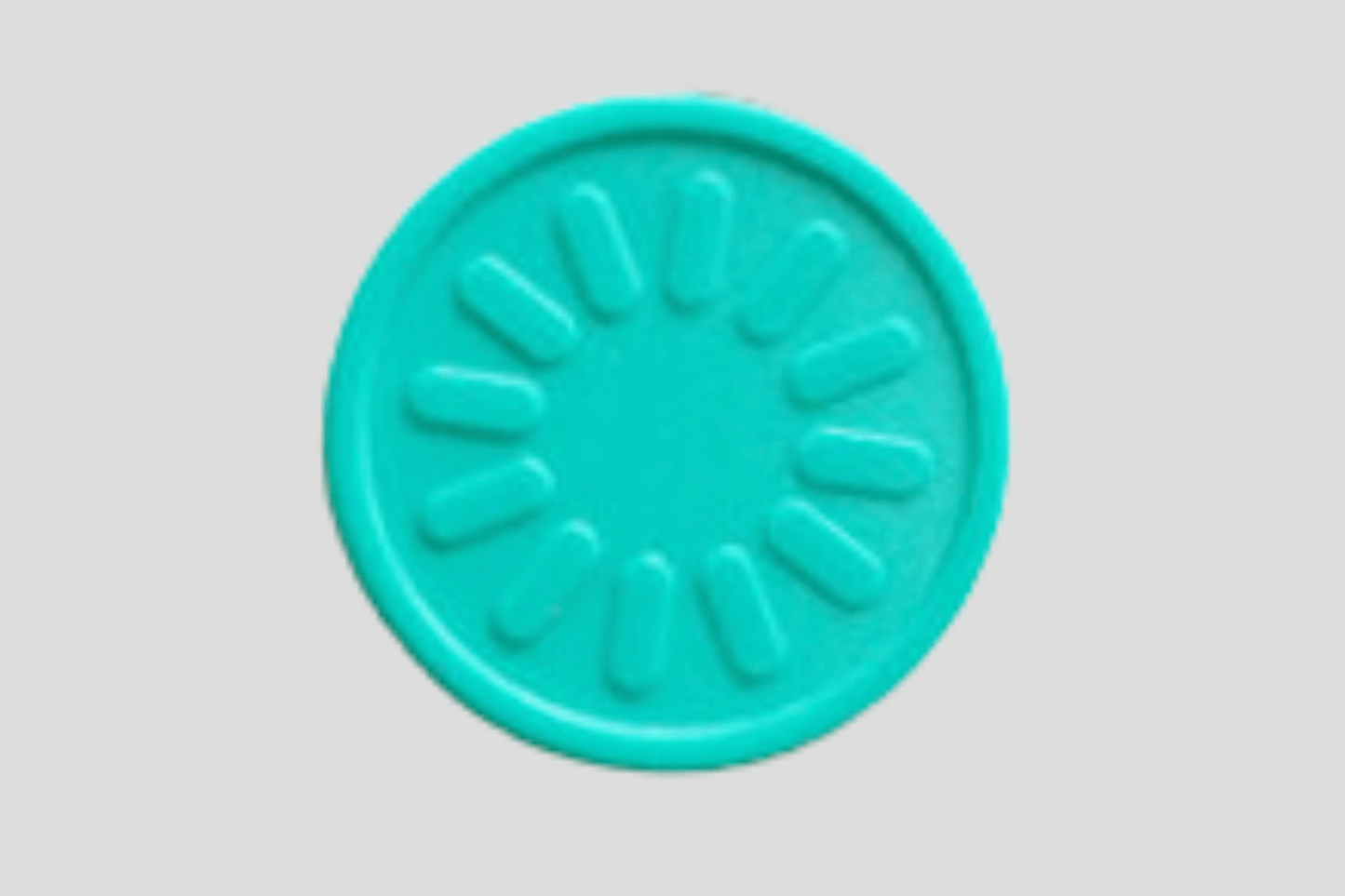 Jetons en plastique en relief en jetons de stock JM Band® 1 fleur turquoise
