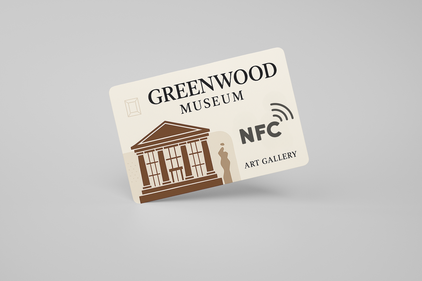 Une photo d'une carte NFC en rPVC avec un design personnalisé
