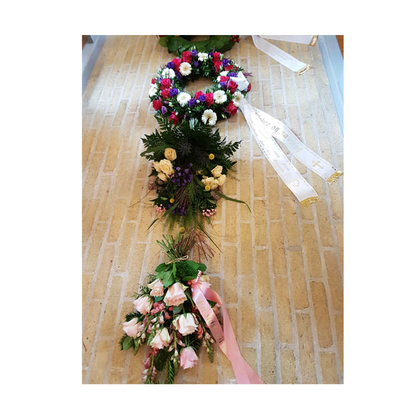 Rubans de bouquet imprimé de JM Band®. Achetez des rubans en funeral ici.