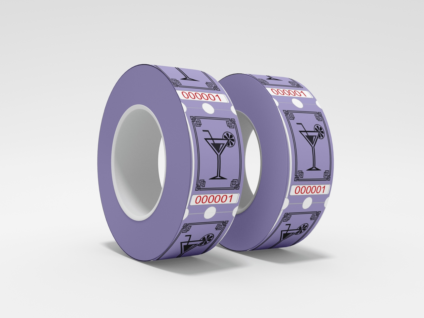 Billets de boisson Roll 1000 x 1 billets JM Band® 1 Cocktail Roll - Purple