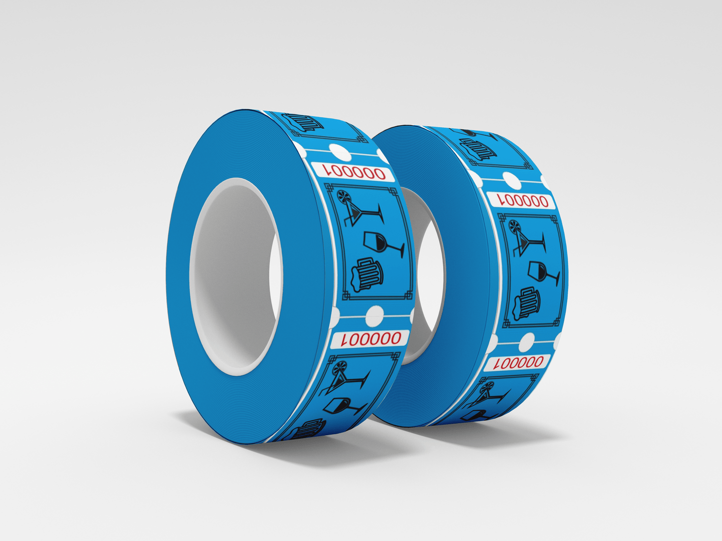 Tickets de boisson Roll 1000 x 1 billets JM Band® 1 boissons Roll - Bleu