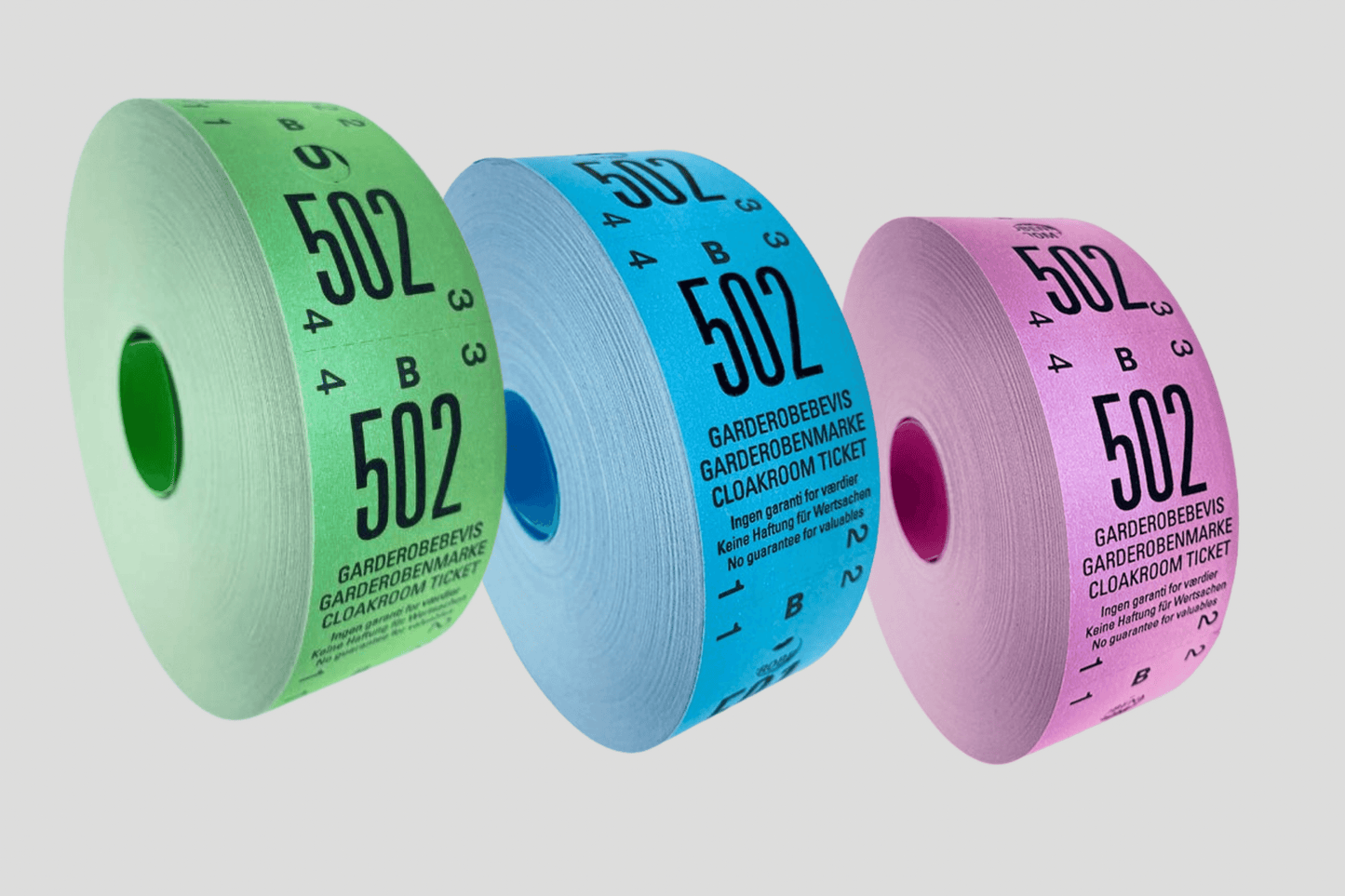 Billets de vestiaire thermique en 2 parties dans les billets de rouleau JM Band®