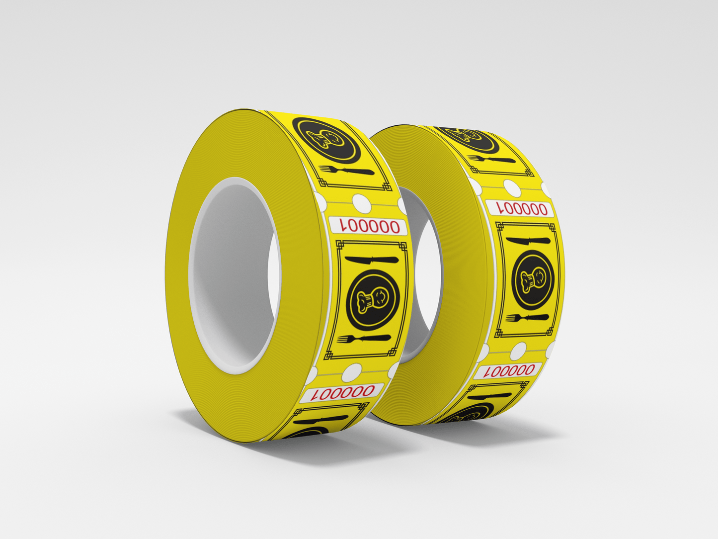 Billets de nourriture Rold 1000 x 1 Billets JM Band® 1 Roll Food - Jaune