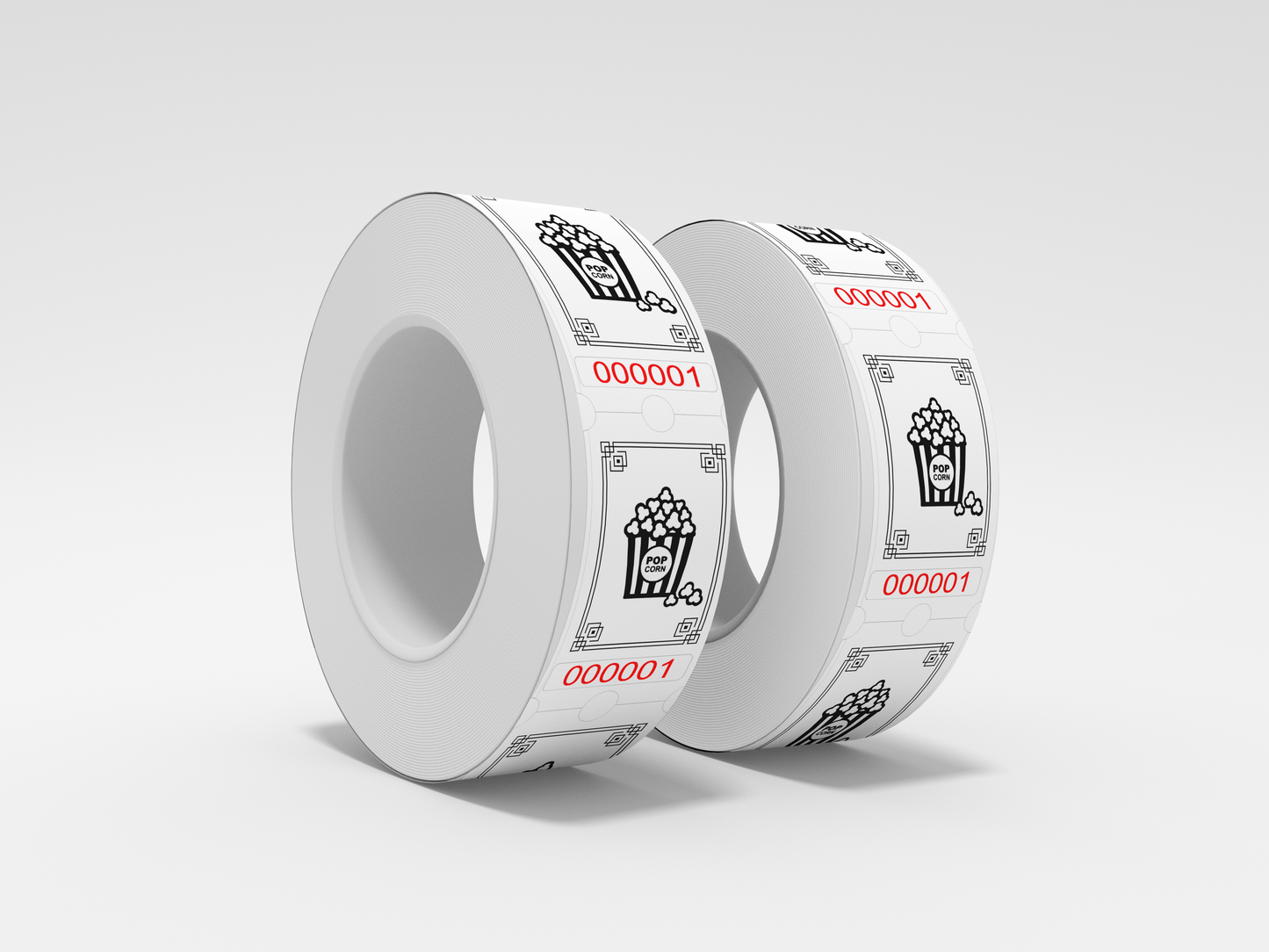 Billets de nourriture Roll 1000 x 1 Billets JM Band® 1 Food Roll - Popcorn