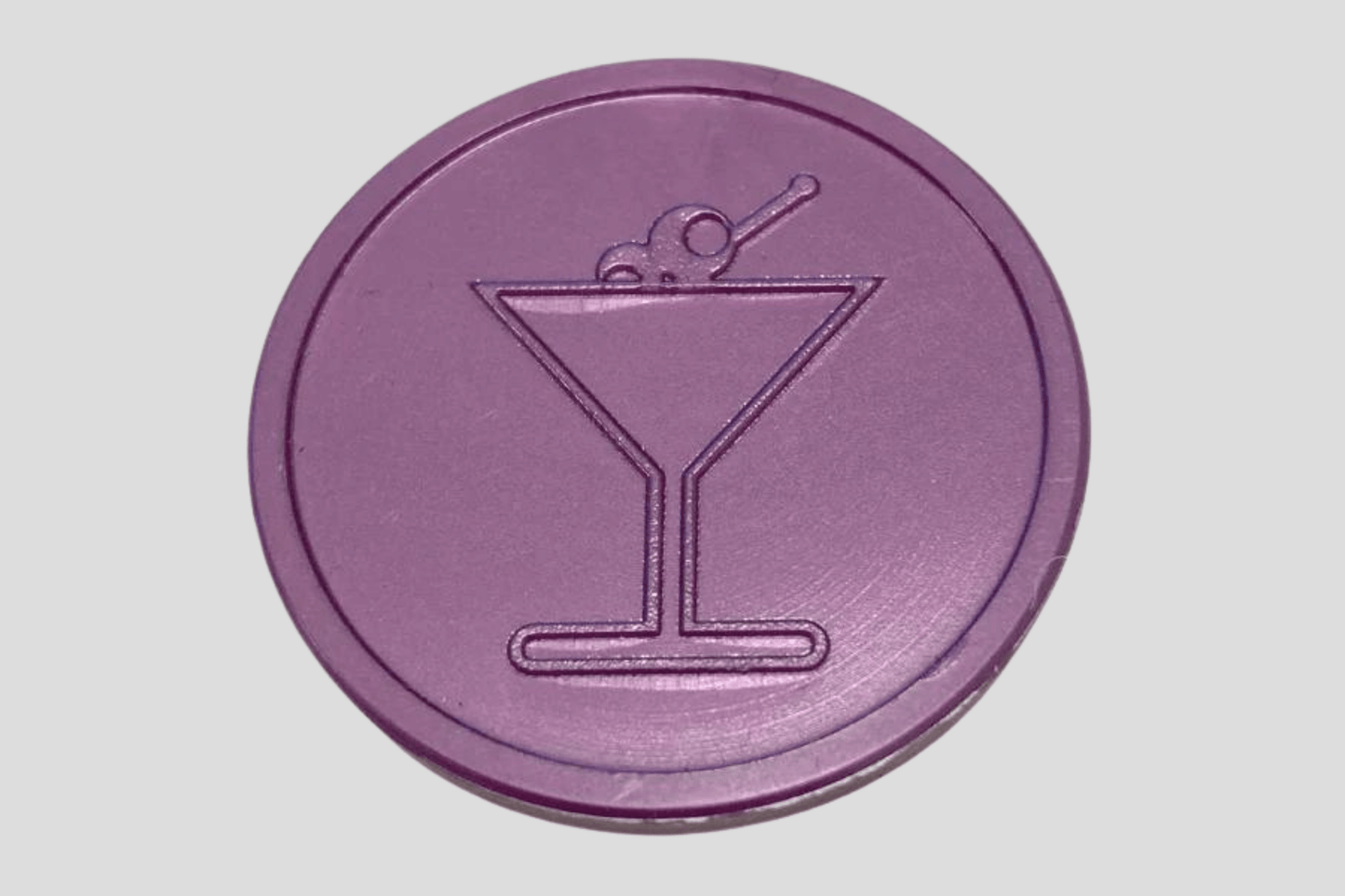 Jetons en plastique en relief en jetons de stock JM Band® 1 cocktail violet