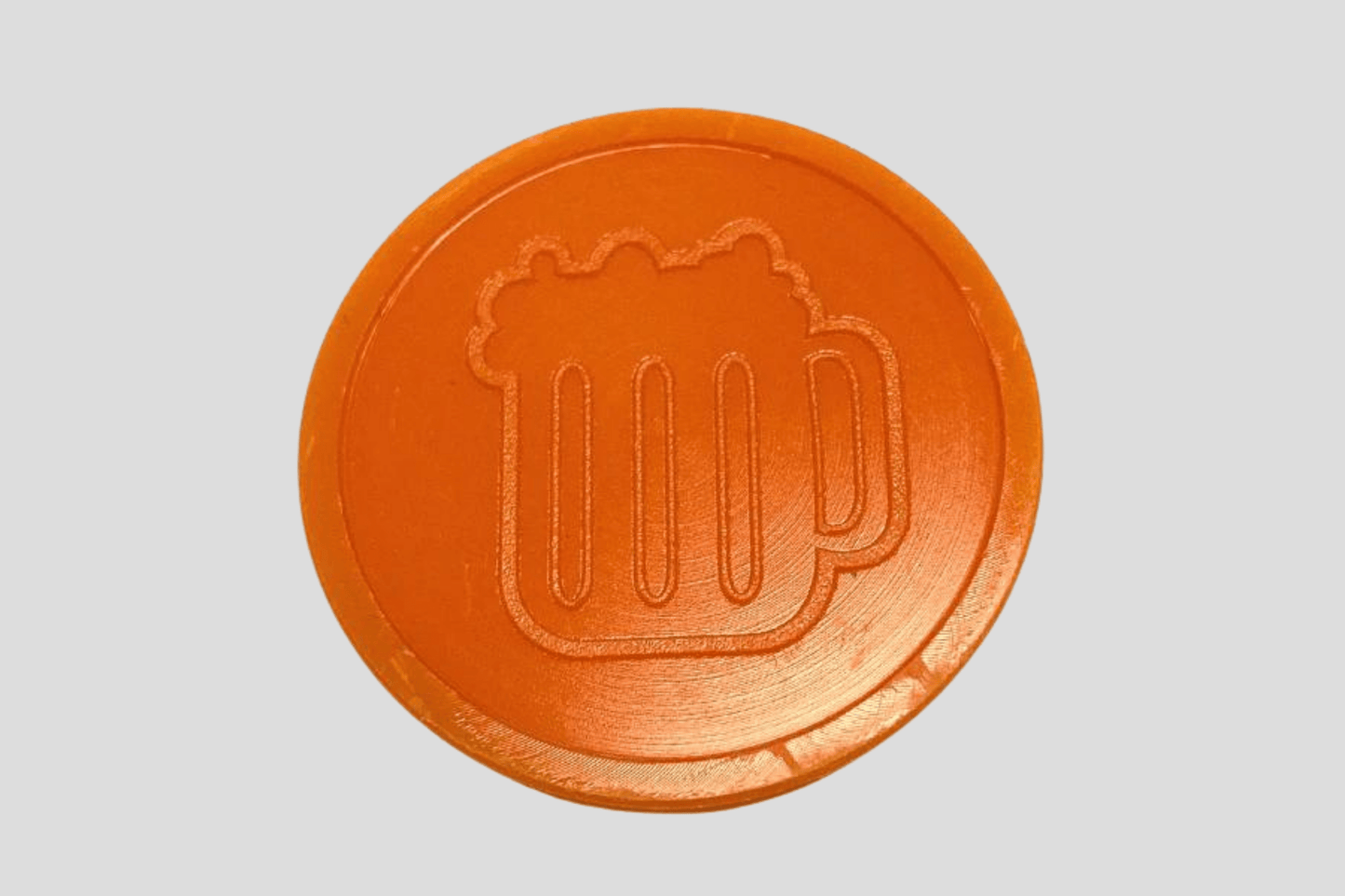 Jetons en plastique en relief en jetons de stock JM Band® 1 bière orange
