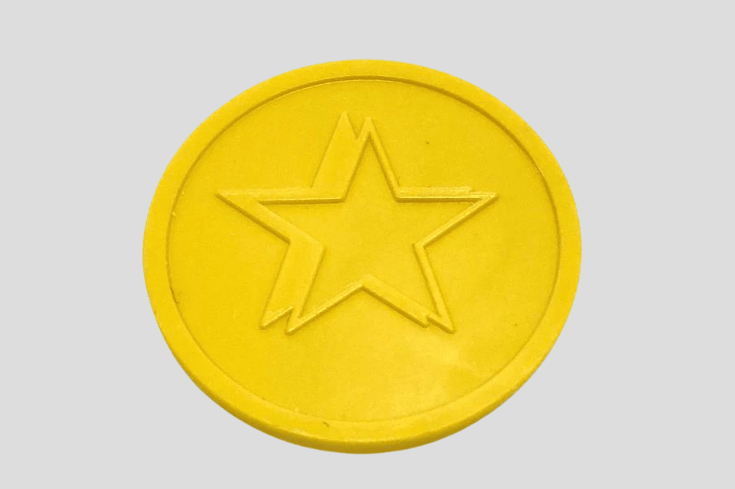 Jetons en plastique en relief en jetons de stock JM Band® 1 jaune Star