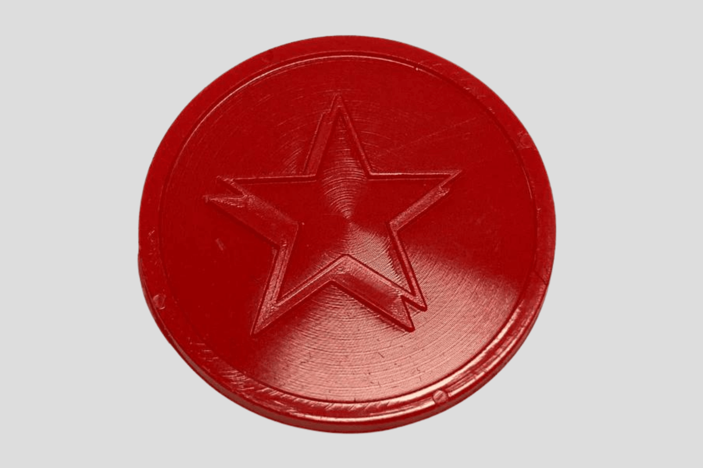 Jetons en plastique en relief en jetons de stock JM Band® 1 Rouge Star