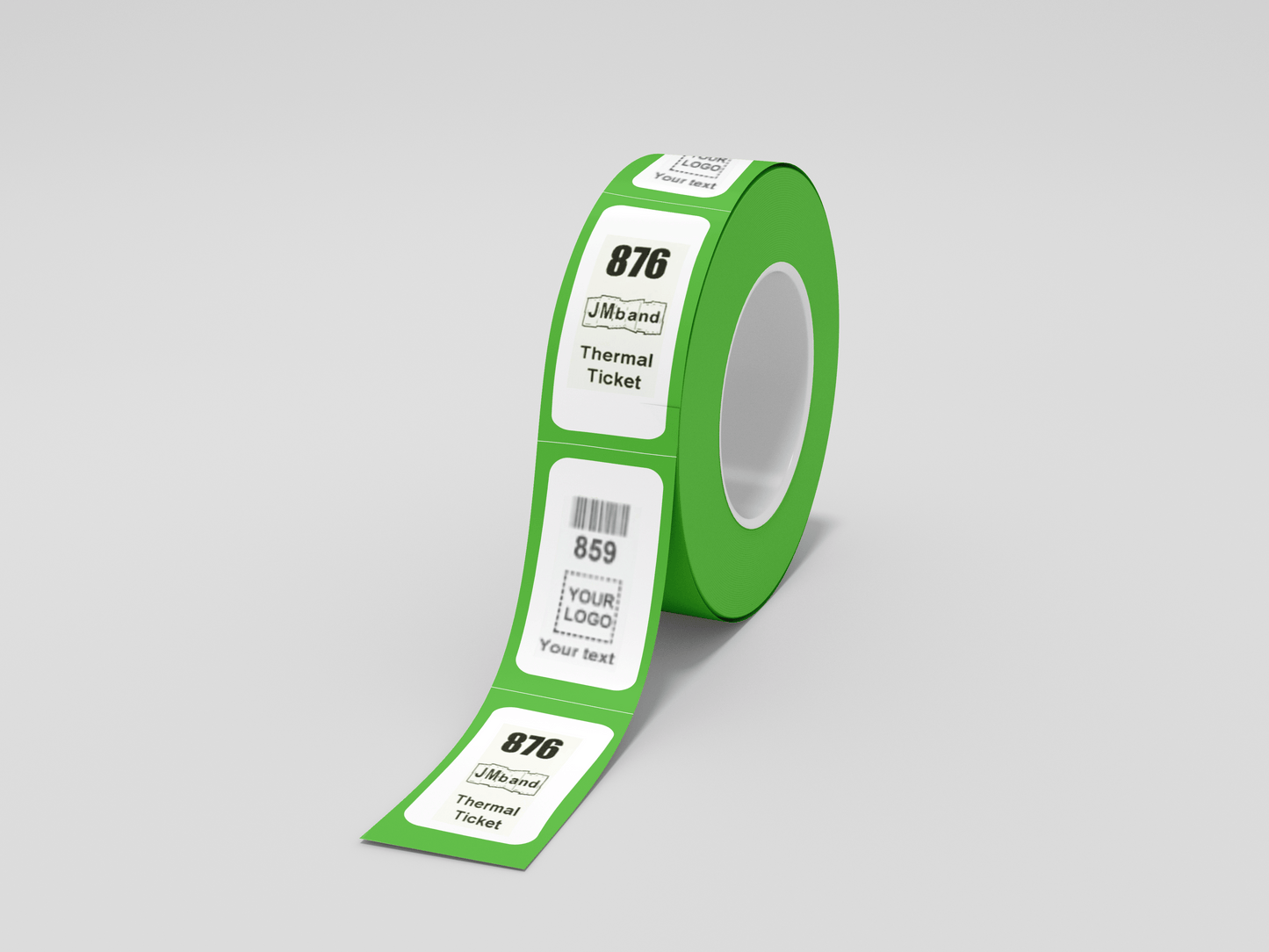 Z-ticket avec billets d'impression JM Band® 100 vert