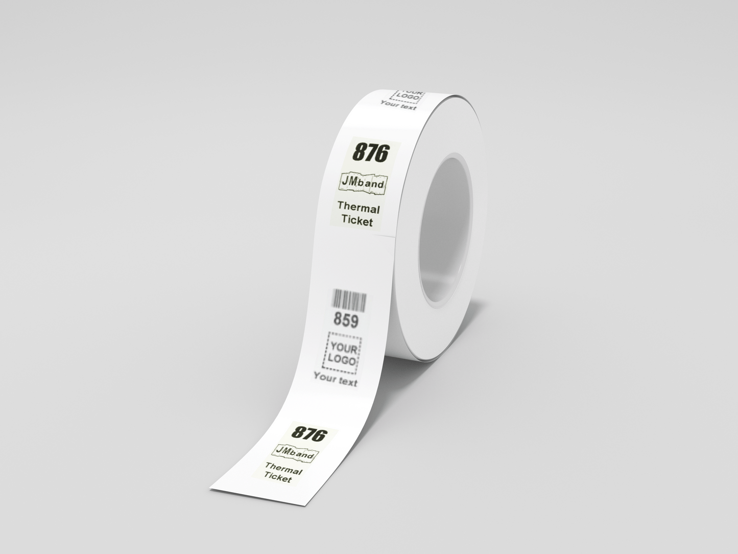 Z-ticket avec billets d'impression JM Band® 100 blanc