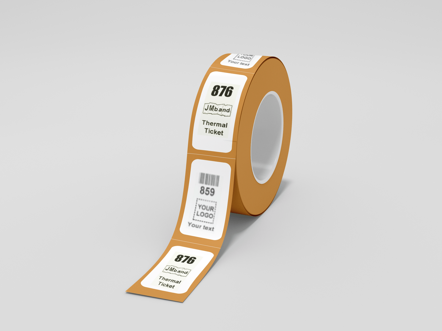 Z-ticket avec billets d'impression JM Band® 100 orange