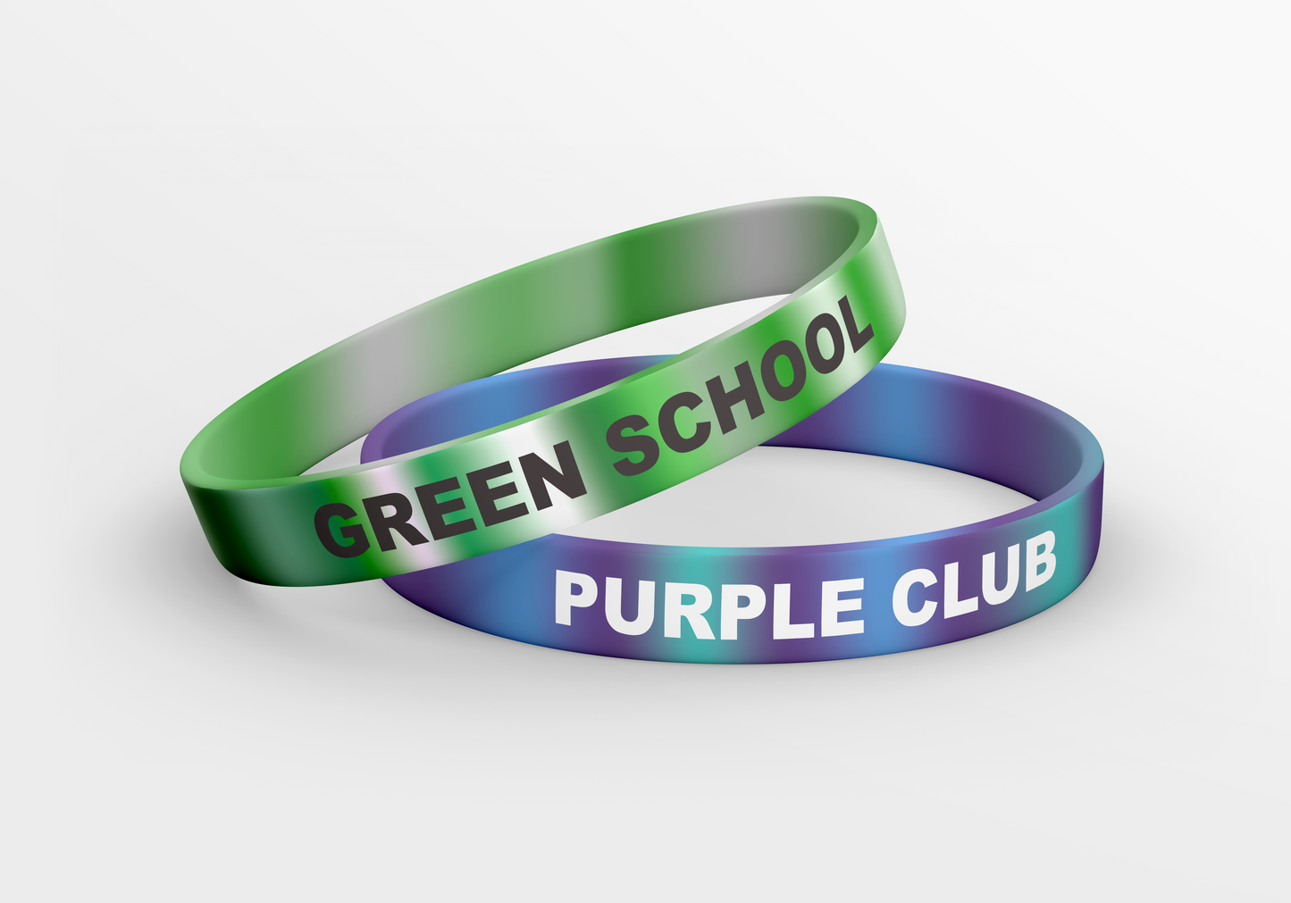 Bracelets en silicone marbré avec bracelets en silicone en relief JM Band®