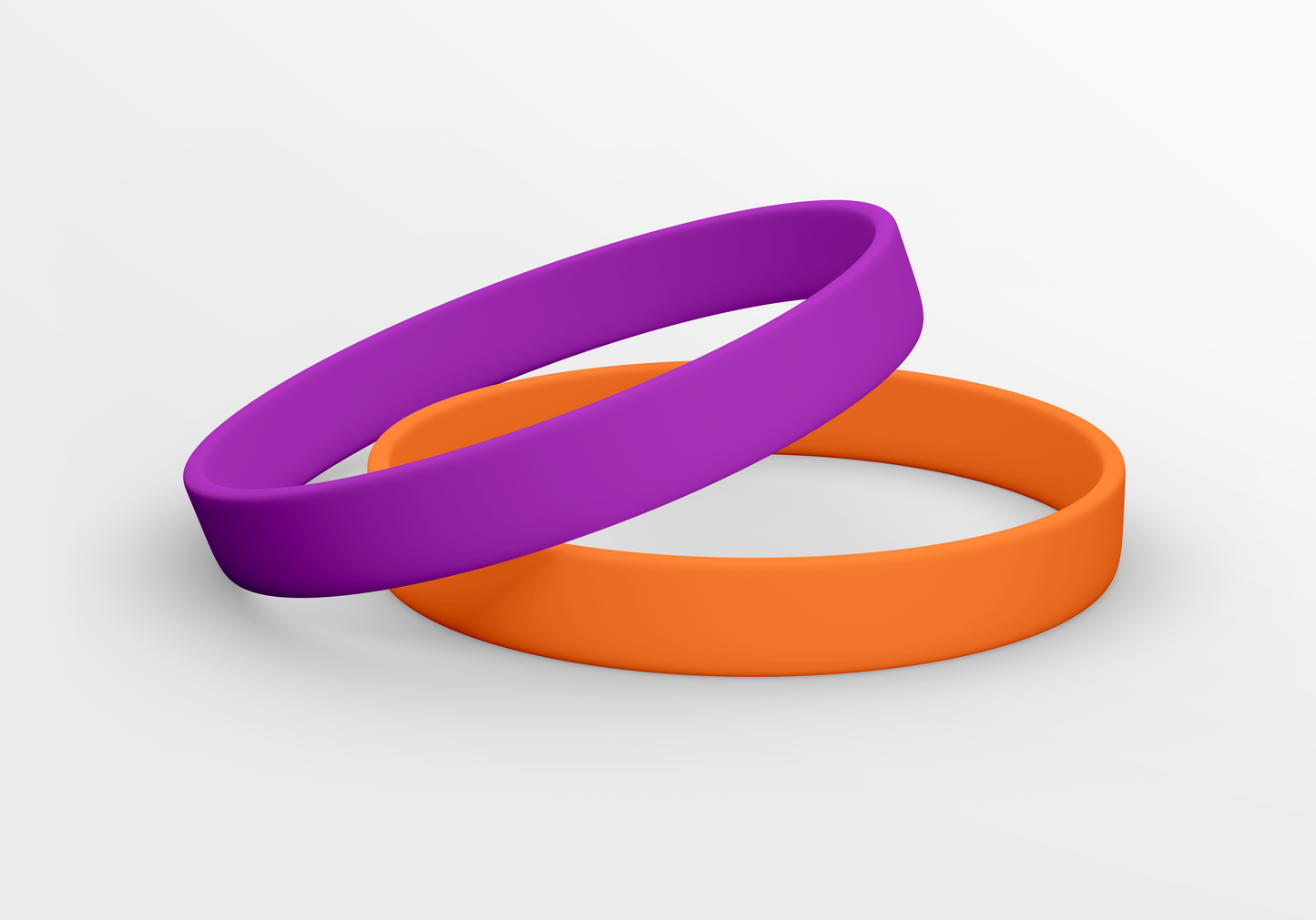 Bracelets silicone sans impression de JM Band®. Achetez des bracelets de silicone en Violet ici.