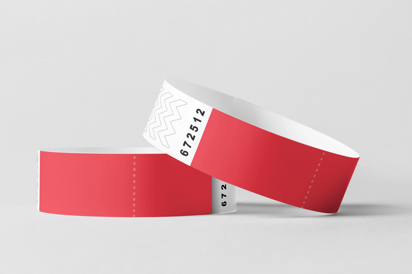 Bracelets en papier avec bracelets en papier à coupon JM Band® 10 Rouge