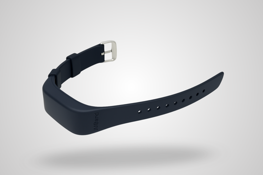 Une photo d'un bracelet en silicone pour Axivity