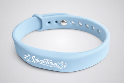 Une photo d'un bracelet en silicone avec NFC et design personnalisé de JM Band®