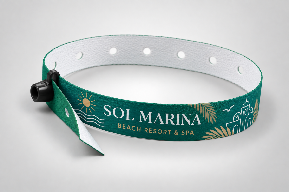 Stoffarmband mit Schnappverschluss
