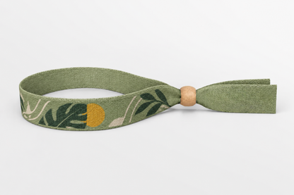 Bracelet en tissu bambou avec impression couleur