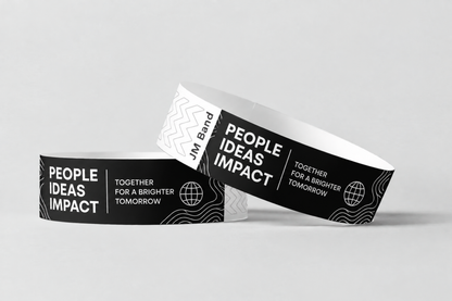 Bracelets papier avec impression blanche