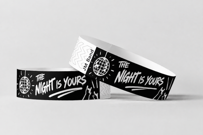 Bracelets papier avec impression blanche