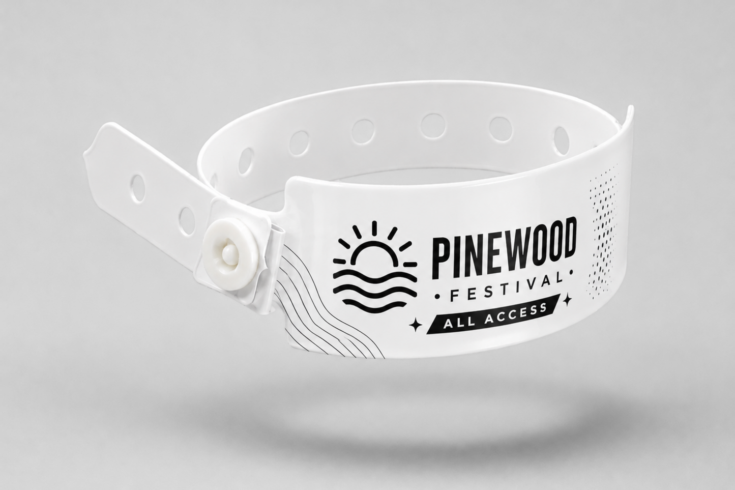 Bracelets plastique W imprimés de JM Band®. Achetez des bracelets en Blanc ici.