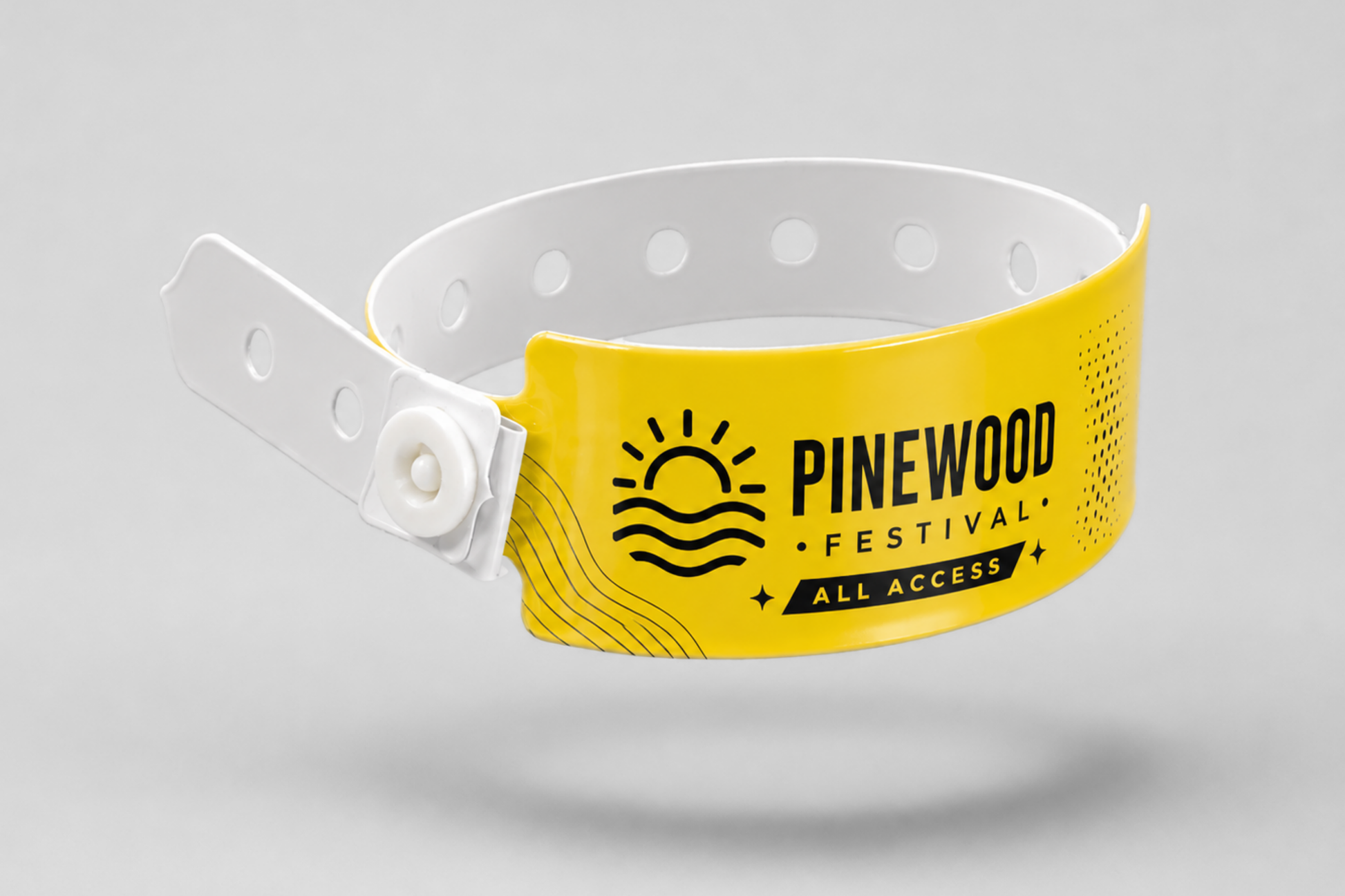 Bracelets plastique W imprimés de JM Band®. Achetez des bracelets en Jaune ici.