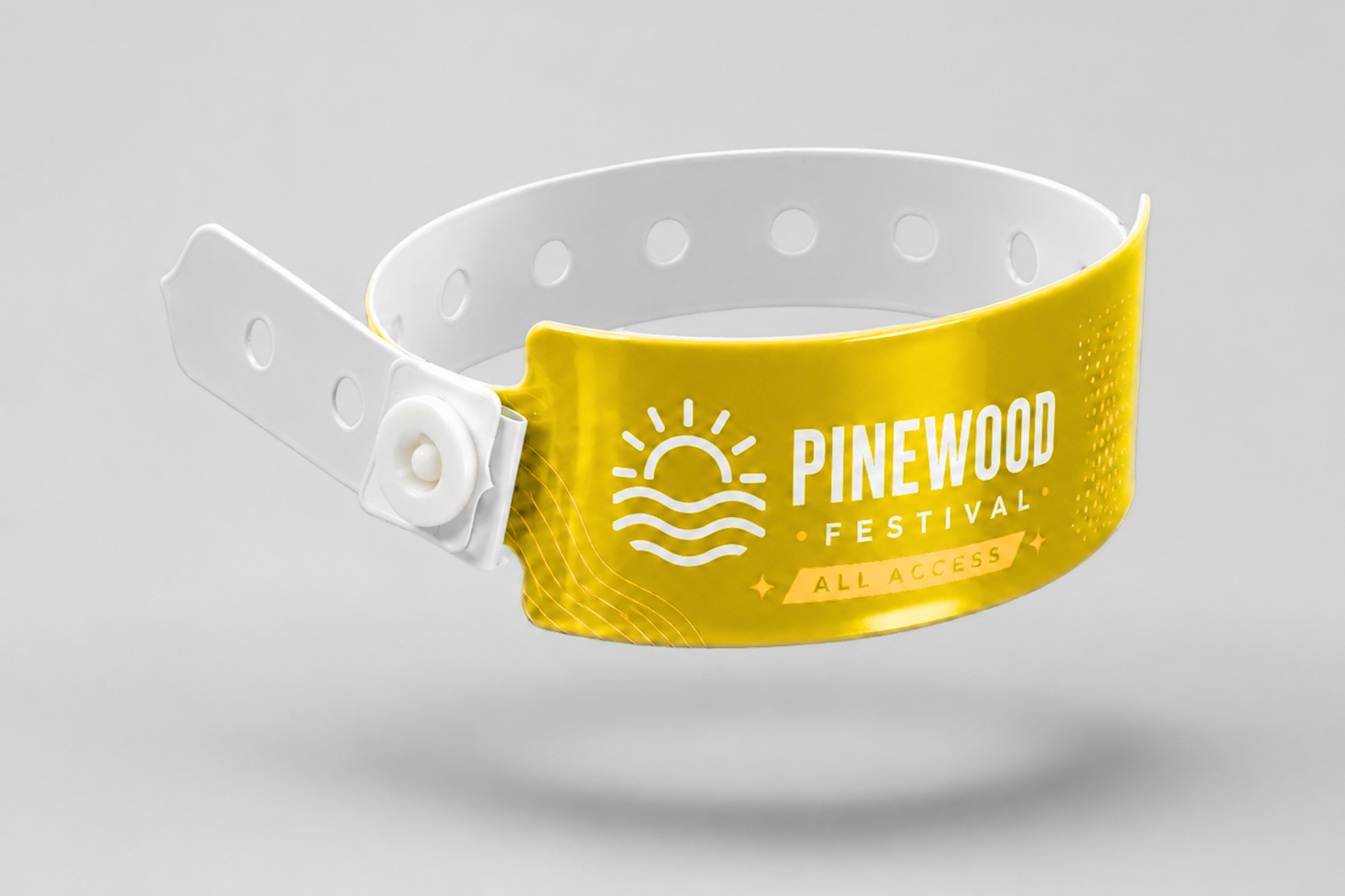 Bracelets plastique W imprimés de JM Band®. Achetez des bracelets en Jaune fluo ici.