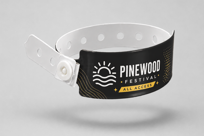 Bracelets plastique W imprimés de JM Band®. Achetez des bracelets en Noir ici.