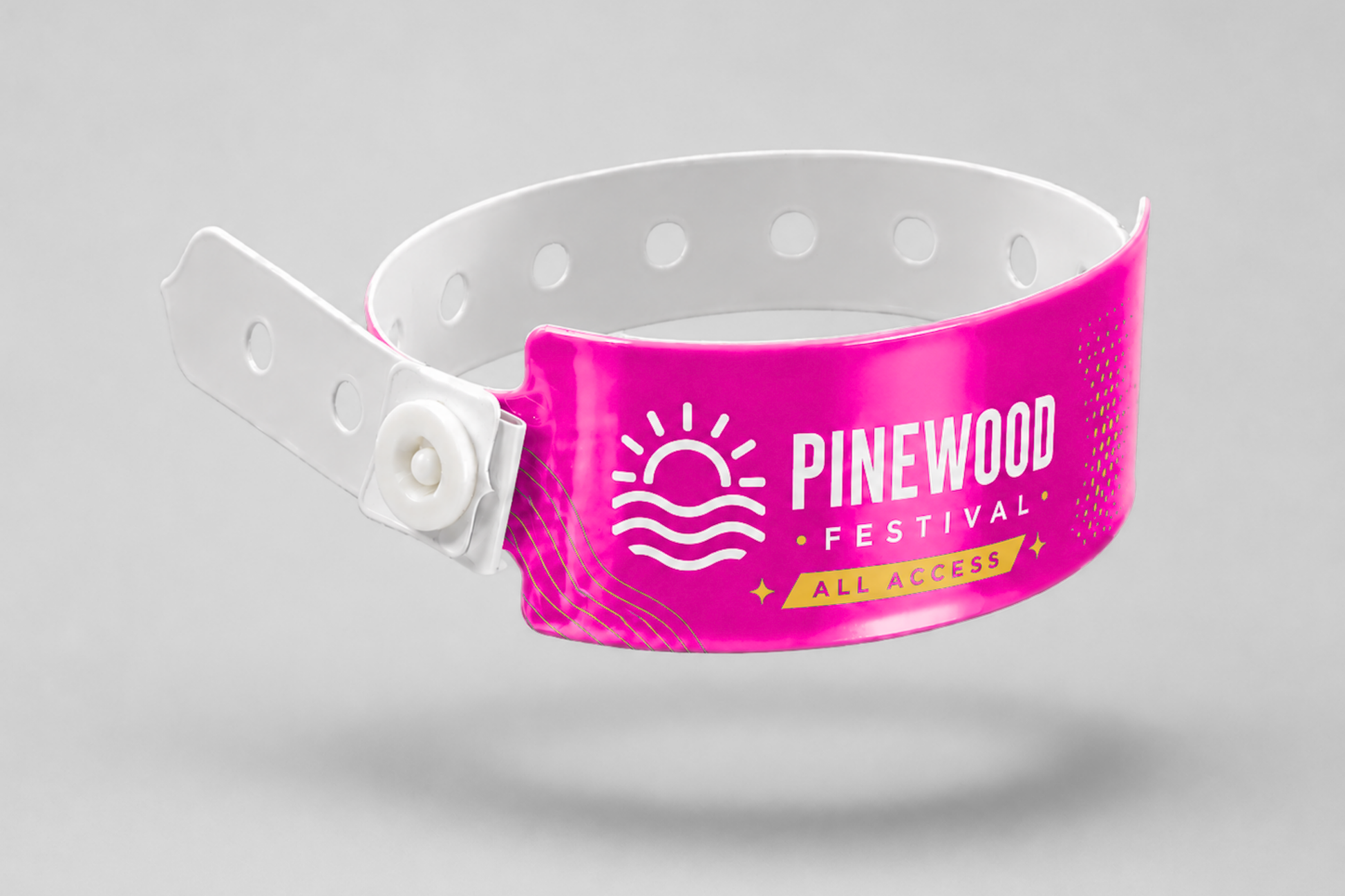 Bracelets plastique W imprimés de JM Band®. Achetez des bracelets en Rose ici.