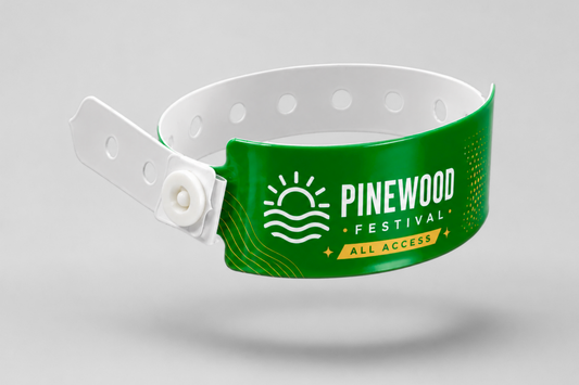 Bracelets plastique W imprimés de JM Band®. Achetez des bracelets en Vert ici.