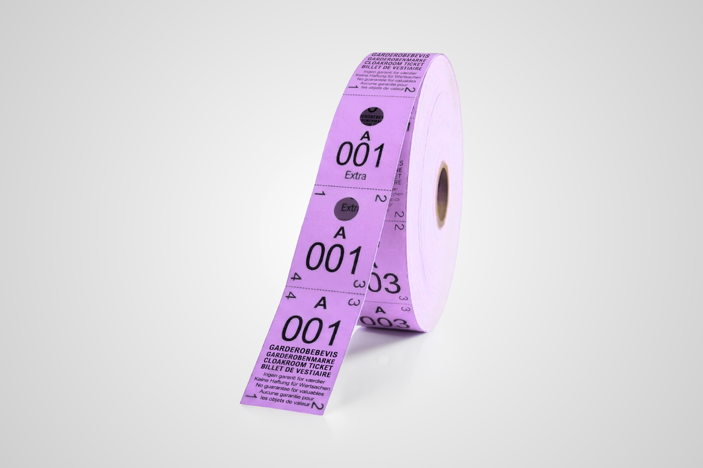 Biglietti Guardaroba 3-parti (500pz)