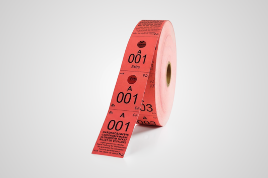 Billets vestiaire 3-parties (500pcs)