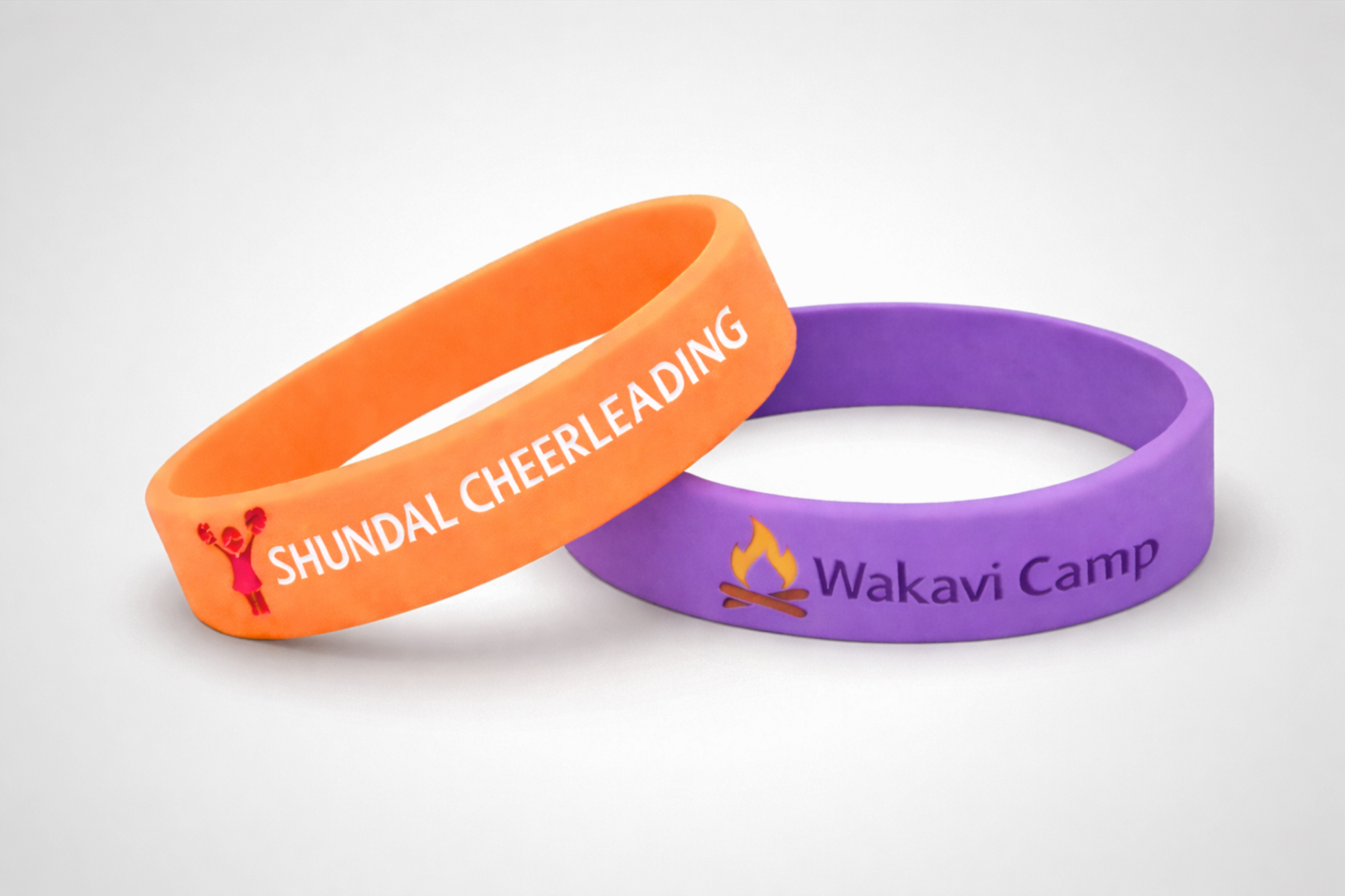 Bracelets en silicone gaufré avec remplissage de couleur de JM Band®