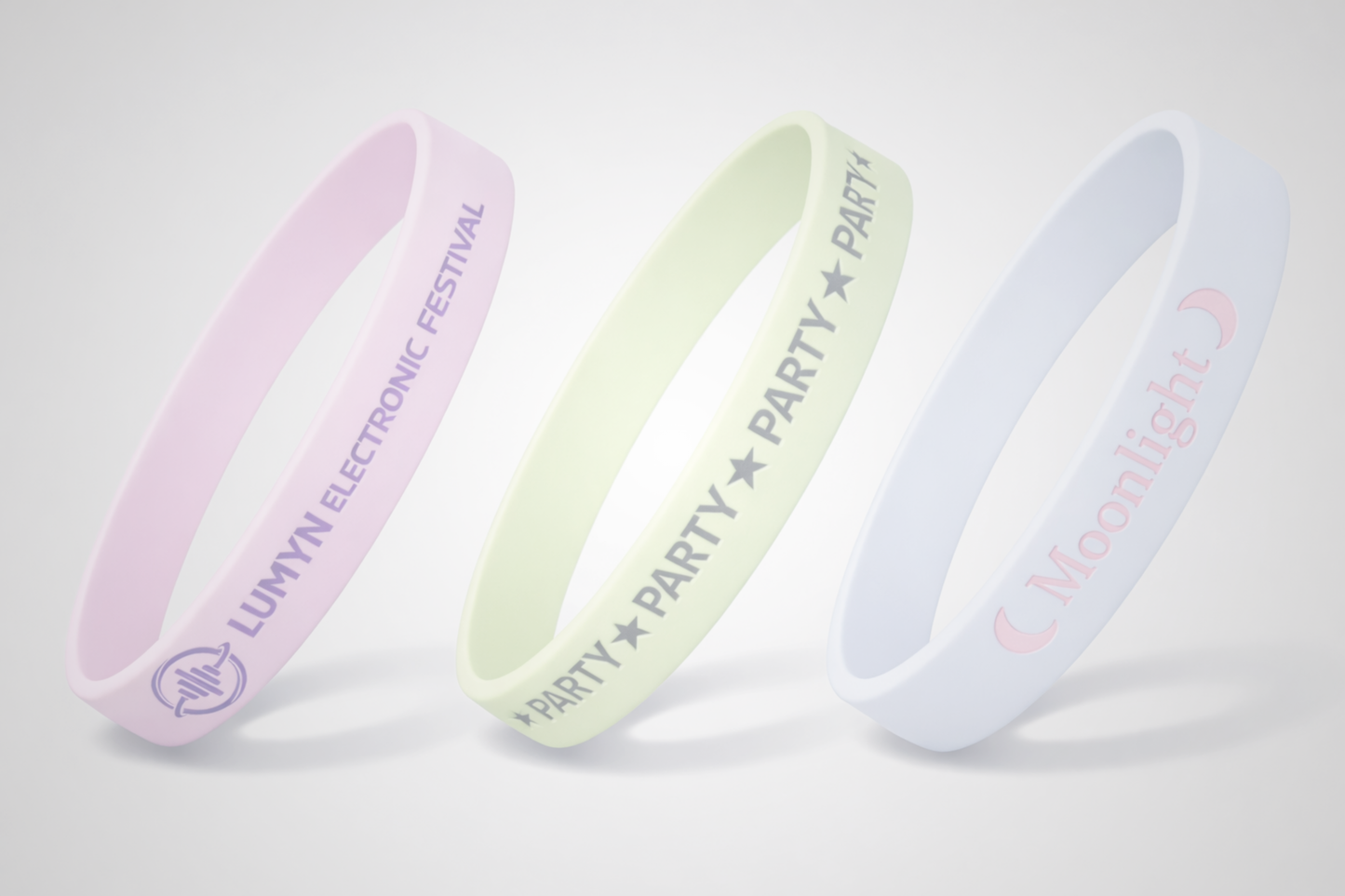 Bracelet en silicone phosphorescent avec impression JM Band®