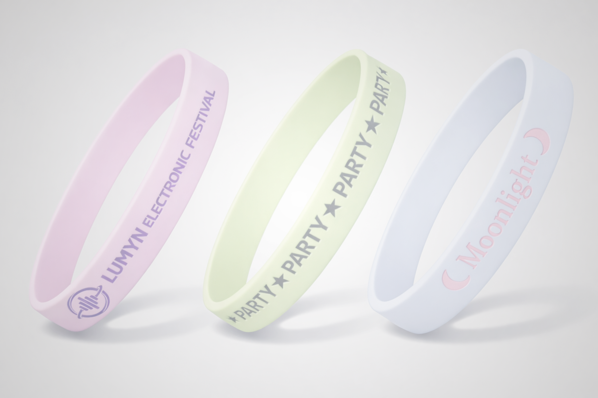 Bracelet en silicone phosphorescent avec impression JM Band®