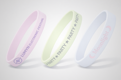 Bracelet en silicone phosphorescent avec impression JM Band®