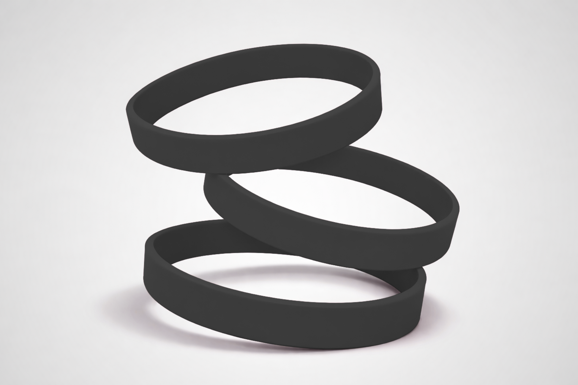 Bracelets silicone sans impression de JM Band®. Achetez des bracelets de silicone en Noir ici.
