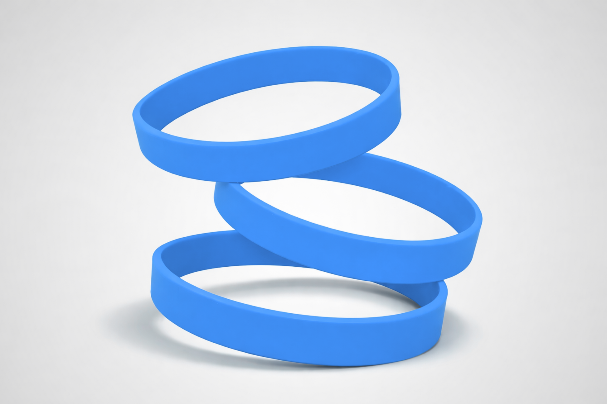 Bracelets silicone sans impression de JM Band®. Achetez des bracelets de silicone en Bleu ici.