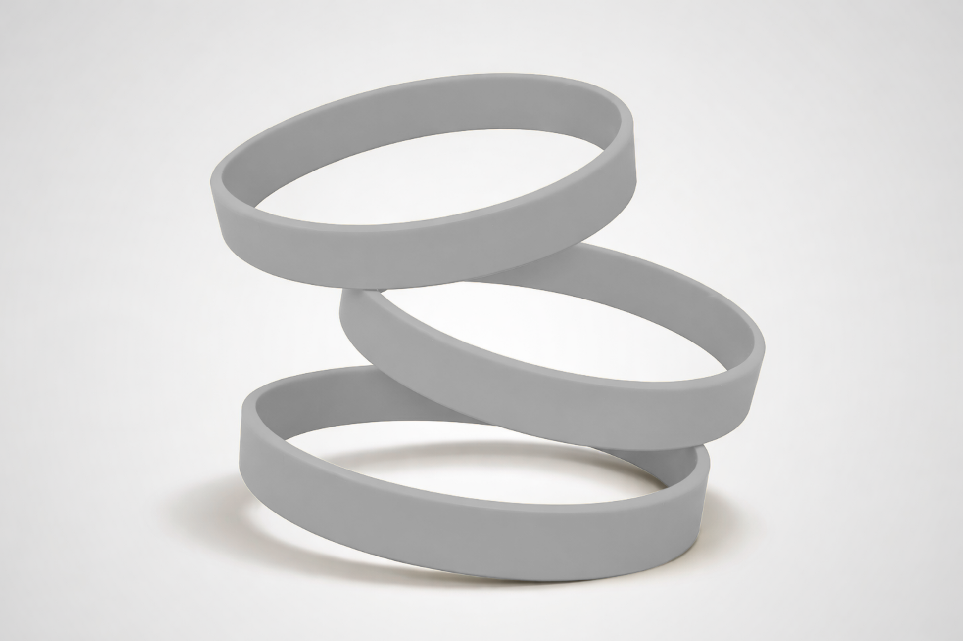 Bracelets silicone sans impression de JM Band®. Achetez des bracelets de silicone en Gris ici.